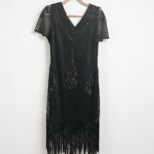 Flapper Dress Jicagom Sequined Fringe